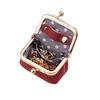 Scatola Accessori Mini Collana  Orecchini da Donna  Anello d'Oro  Borsa per Gioielli in Oro  Cuffie  Monete  Portamonete