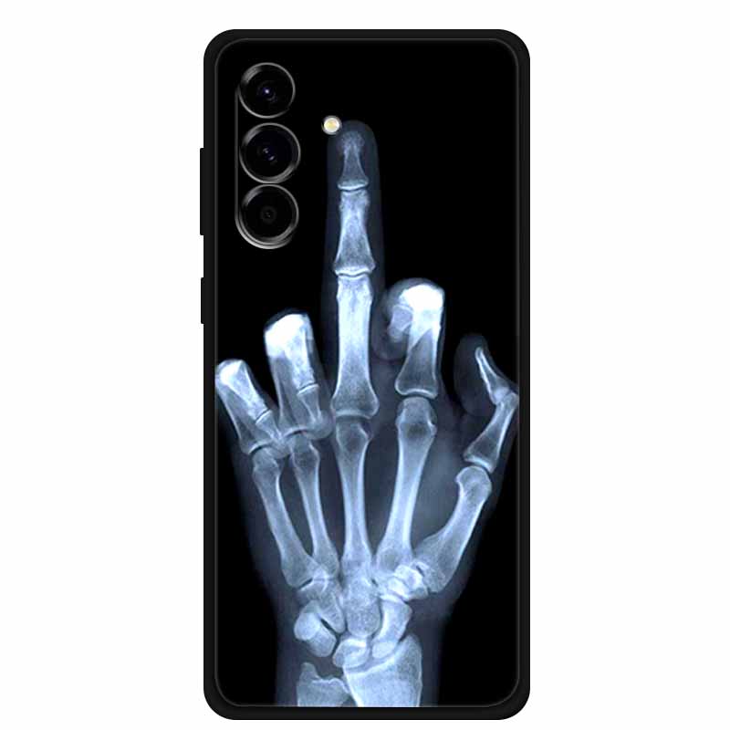 For Samsung Galaxy S25 FE 5G Case Soft Silicone TPU Black Phone Cover For Galaxy S25 FE 5G Protective Cartoon Bumper Coque S25FE