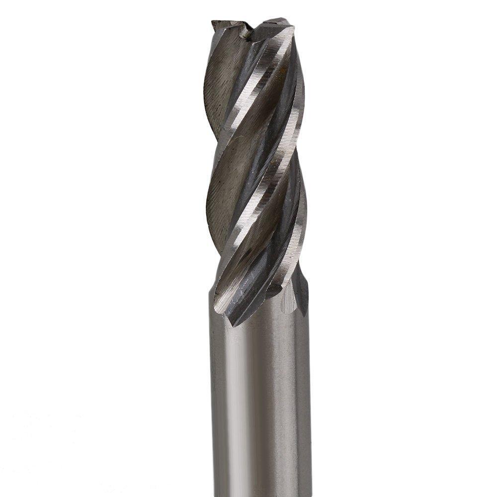 8mm Straight Shank Milling Cutter 4 Flute HSS CNC Mill Milling Cutter Metal Drill Bits Cutting Tool