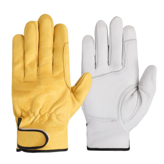 1 Pair Working Gloves Waterproof Faux Sheep Skin Anti-slip Hand Protector Thickened Wear Resistant Construction Repair Work Outdoor Yardwork Gardening