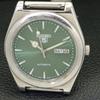 AUTOMATIC VINTAGE SEIKO 5 JAPAN 6309A MENS GREEN COLOR DIAL WATCH A701311-5 R206a-a701311