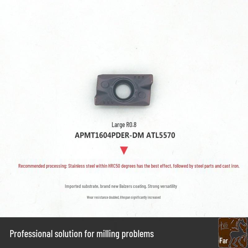 H2 Stainless Steel & Cast Iron CNC Face Milling Cutter with APMT1135PDER1604 Inserts