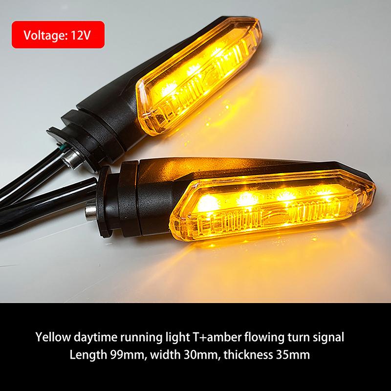 8mm Mini Amber LED Moto Flash Lights, 12V Indicator Accessories, 2Pcs Motorcycle Turn Signal Blinkers.