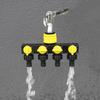 Four-Way Diverter Valve: Water Pipe Hose Faucet Fitting