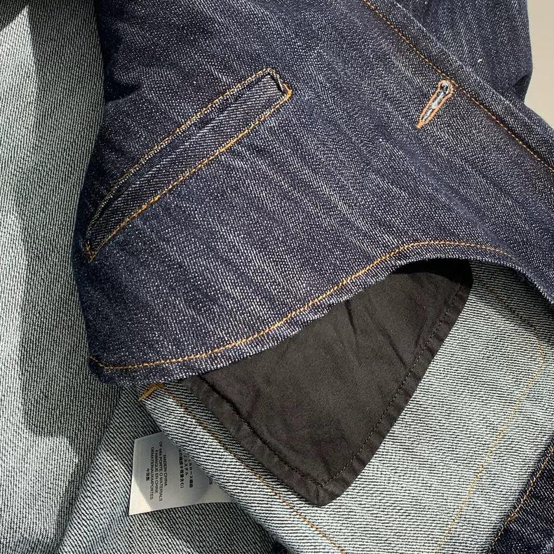Retro Denim Jacket: Spring 2026 Arrival - Original Color, Round Neck, Patch Pocket, Set-in Shoulder, Mall Style.