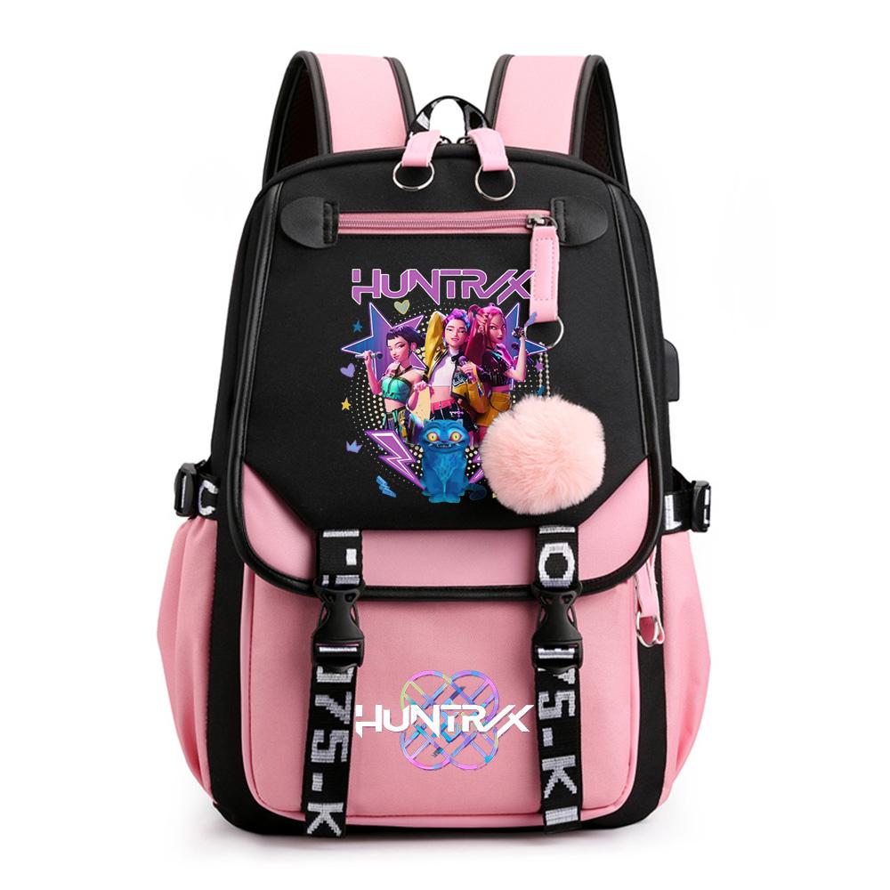 Anime New Cartoon K-pop Printed Backpack Schoolbag for Teenager Student Girl Boy Bookbag Large Capacity Travel Bag Kid Gift Rucksak