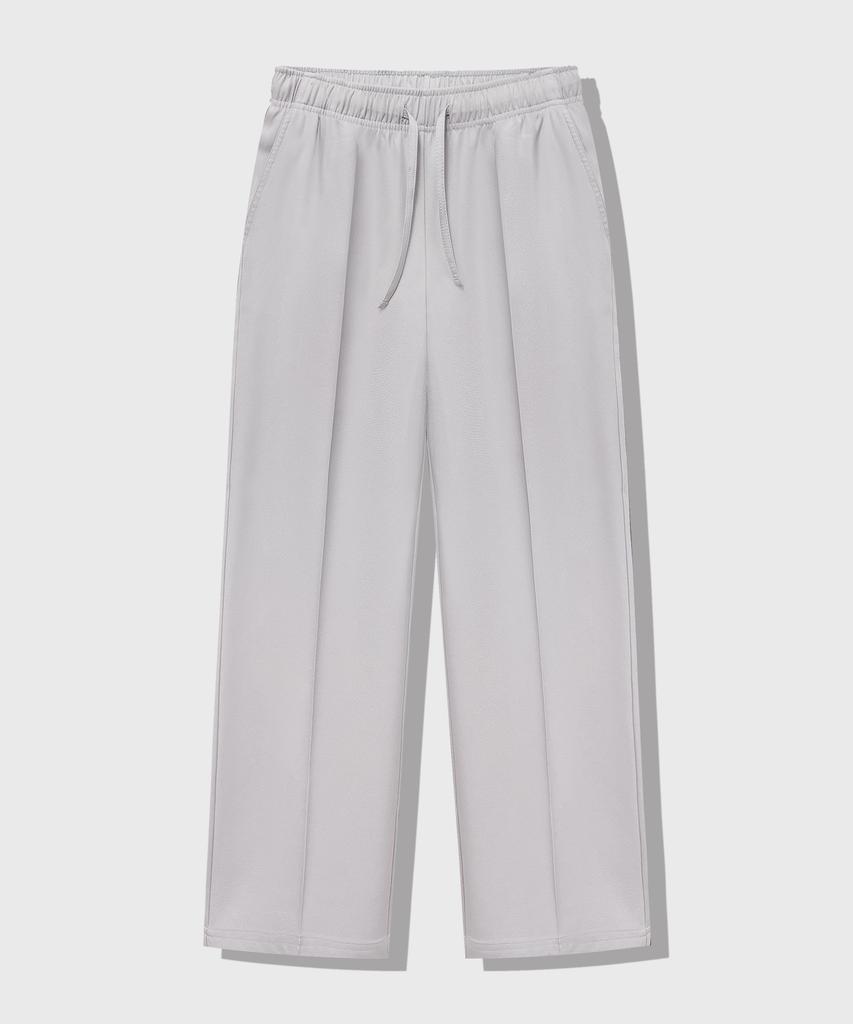LEMAIN SECOND Easy Semi-Wide Elastic Waist Slacks [Gray]