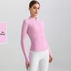 Damen Herbst/Winter Schlankmachendes Yoga-Top mit Daumenlöchern - Langarm-Sportjacke für Outdoor-Fitness