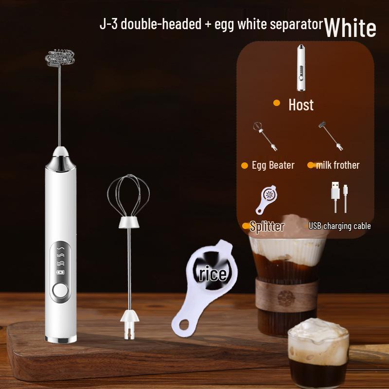 Portable Rechargeable Handheld Electric Milk Frother & Coffee Mixer