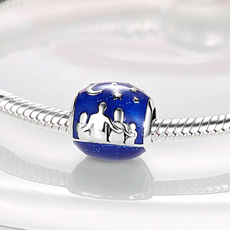 Thanksgiving Day Charms Beads Copper Love Family Flower Charm Dangle Accessories Bracelets Necklace Jewelry Marking