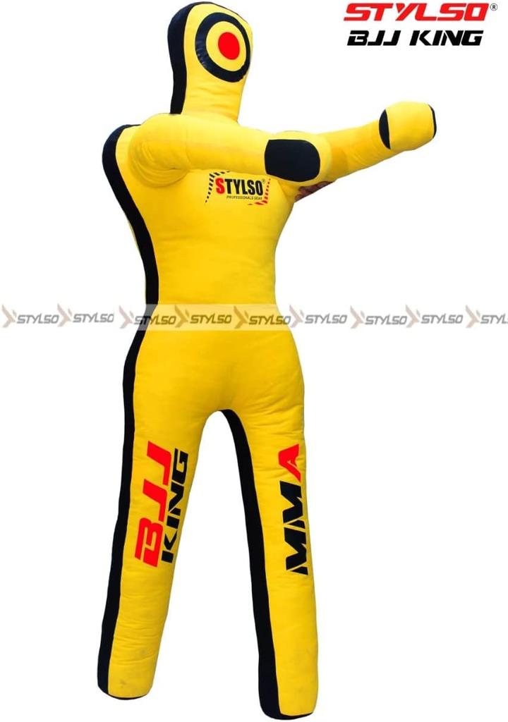 Unpadded Grappling Dummy Wrestling Dummy Jiu Jitsu Dummy BJJ MMA Judo Karate Training Adults Kids Youth Practice Tackling Dummy (Yellow, 5ft/60in)