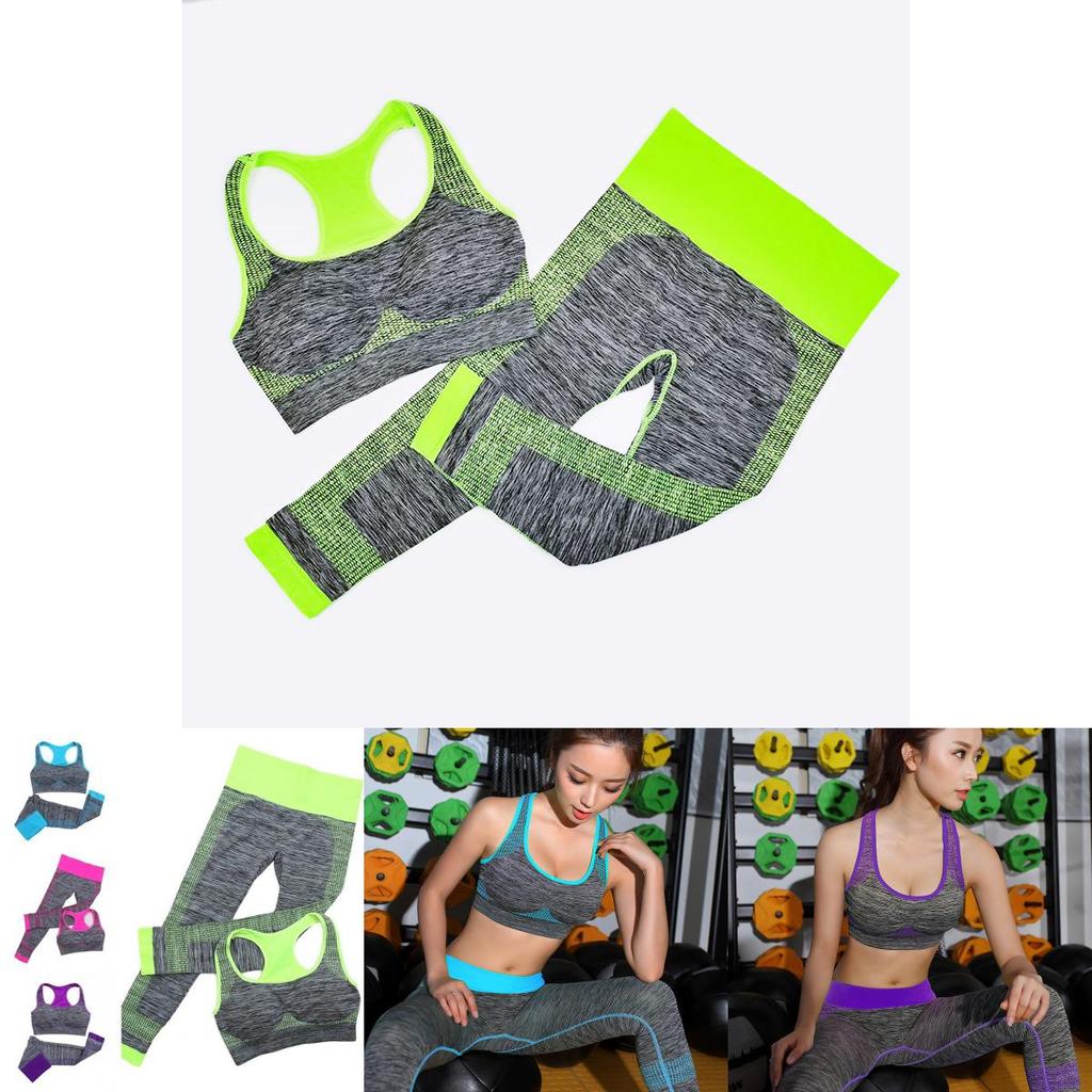 Premium Quality Fitness Workout Clothing Women's Gym Sports Running Girls Slim Leggings And Tops