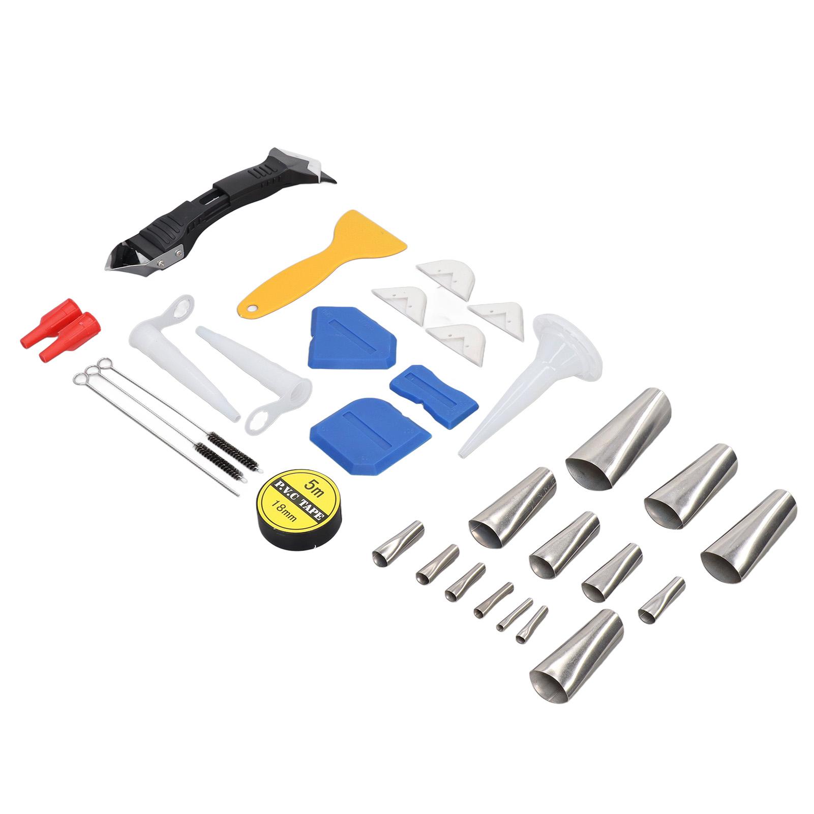 

Набор инструментов для заделки швов Нержавеющая сталь Силиконовый герметик Затирка Скребок для удаления затирки