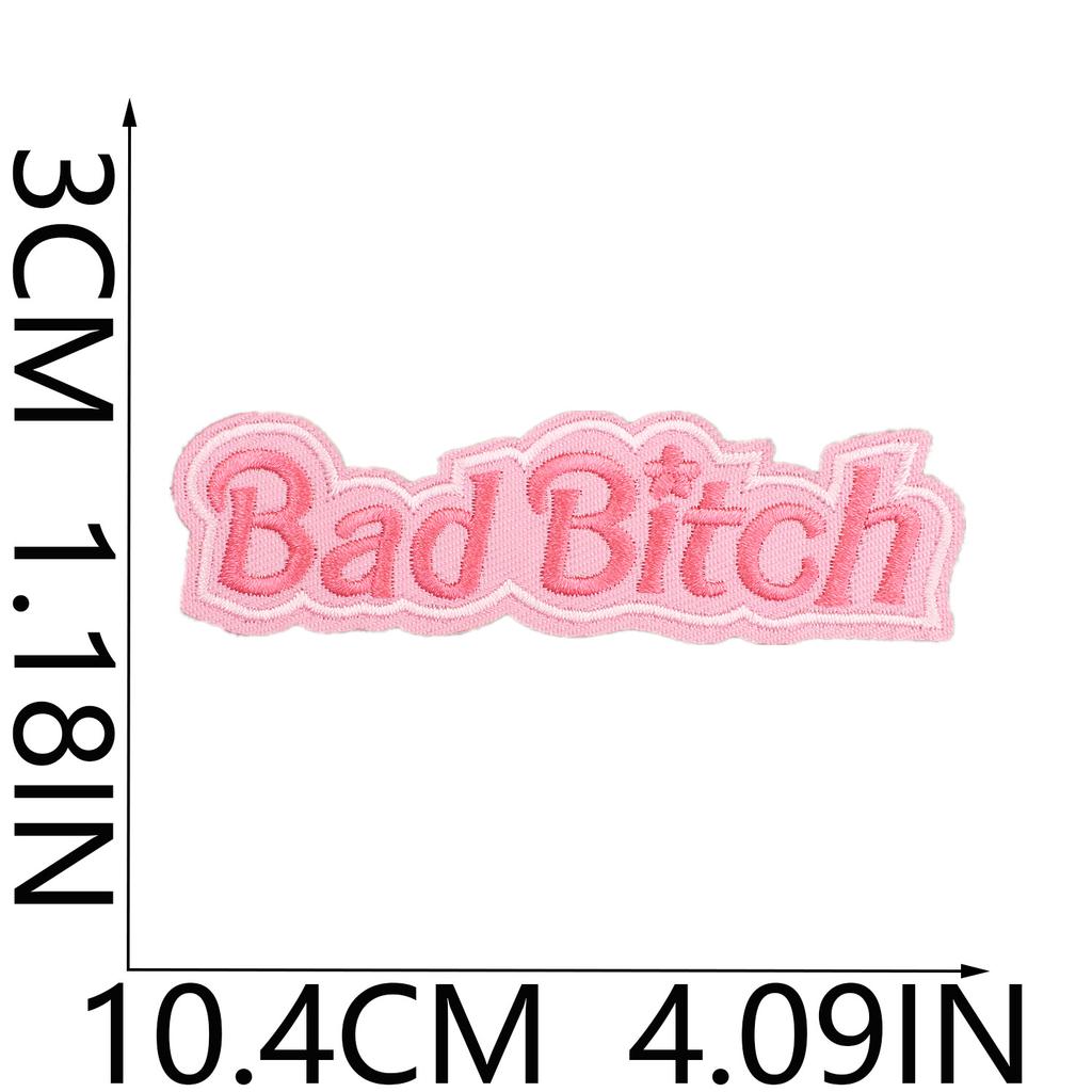 Pink Love Letter Embroidery Cloth Sticker Cartoon Sunflower Patch Sticker Bag Decoration Blue Smiley Face Embroidery Label