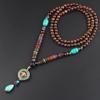 Vintage Nepál Dlouhá Buddhistická Mala Dřevěný Korálkový Přívěsek & Náhrdelník Etnický Bohemian Boho Buddha Šťastné Šperky pro Ženy Muže