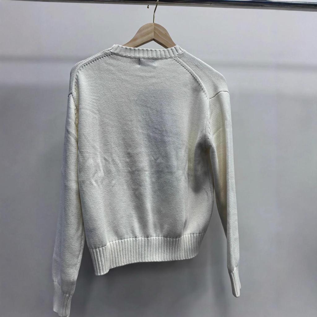 Women's 2025 Heavy-Duty Pure Cotton Little Bear Sweater: High-Quality, Scanable, Perfect for Autumn & Winter