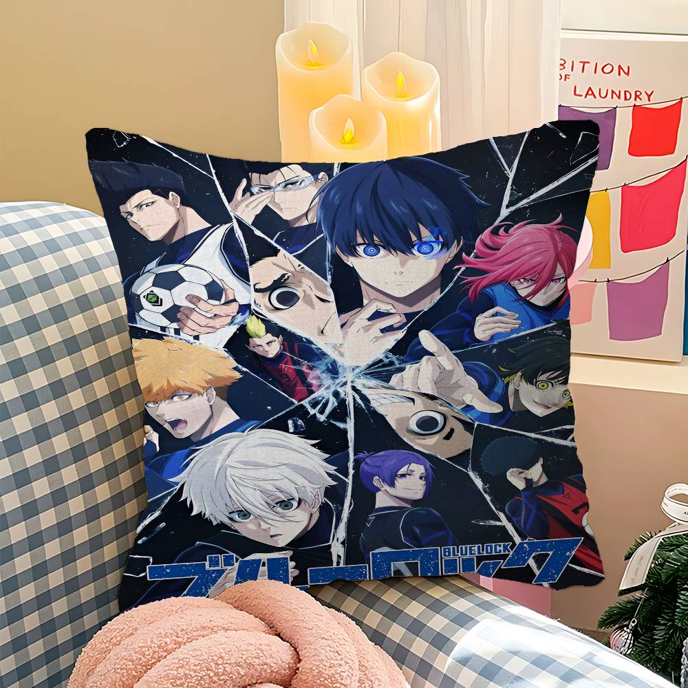 Anime BLUE LOCK Isagi Yoichi Pillow Anime Pillow Sofa Bed Head Pillow Cover Cushion Cover 45x45 Cm Fashion