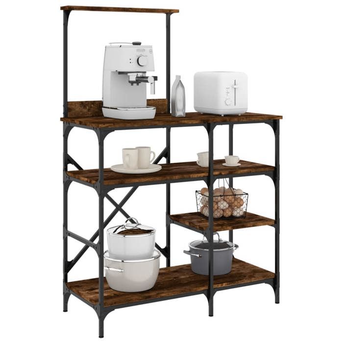 VidaXL Baker's Rack, Shelf with Adjustable Feet, Storage Furniture, Interior Kitchen Organizer for Spices, 845418