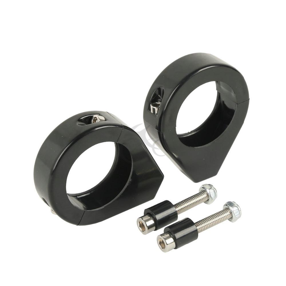39mm Fork Turn Signal Relocation Bracket Clamps For Harley Davidson - HTTMT