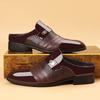 Men Shoes Fashion Baotou Half Slippers High-end Business Dress Leather Shoe Pointe Half Slippers Brock Slipper Moccasins Loafers