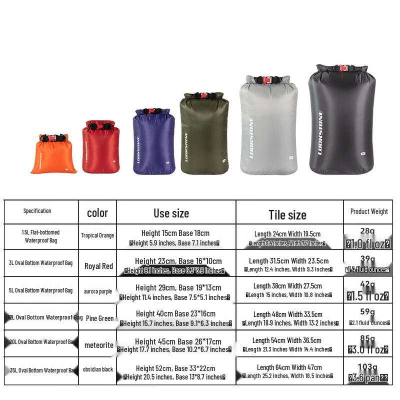 Junkaiwei Lightweight Waterproof Dry Wet Bag