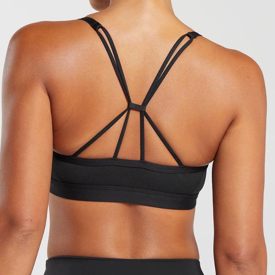 

Женский сексуальный топ для йоги с перекрещенной спиной - Одежда для бега и фитнеса высокой интенсивности Medium чёрный