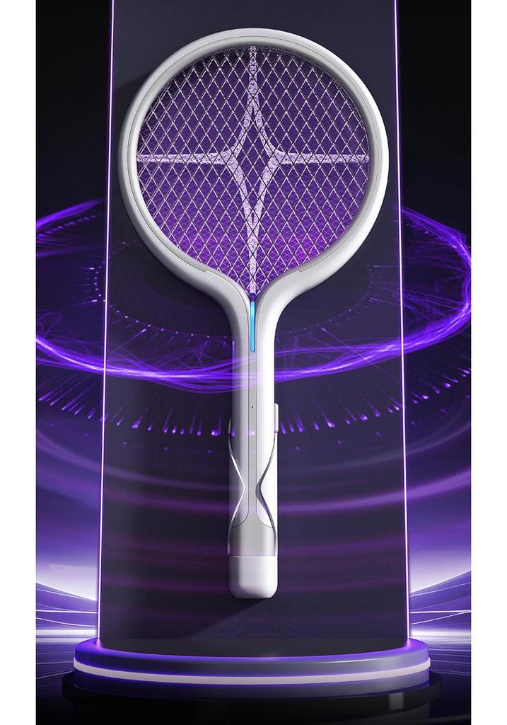 Wall-Mounted 3-in-1 Purple Light Electric Mosquito Swatter: Handheld, Electric Shock, Insect Attracting Killer Lamp