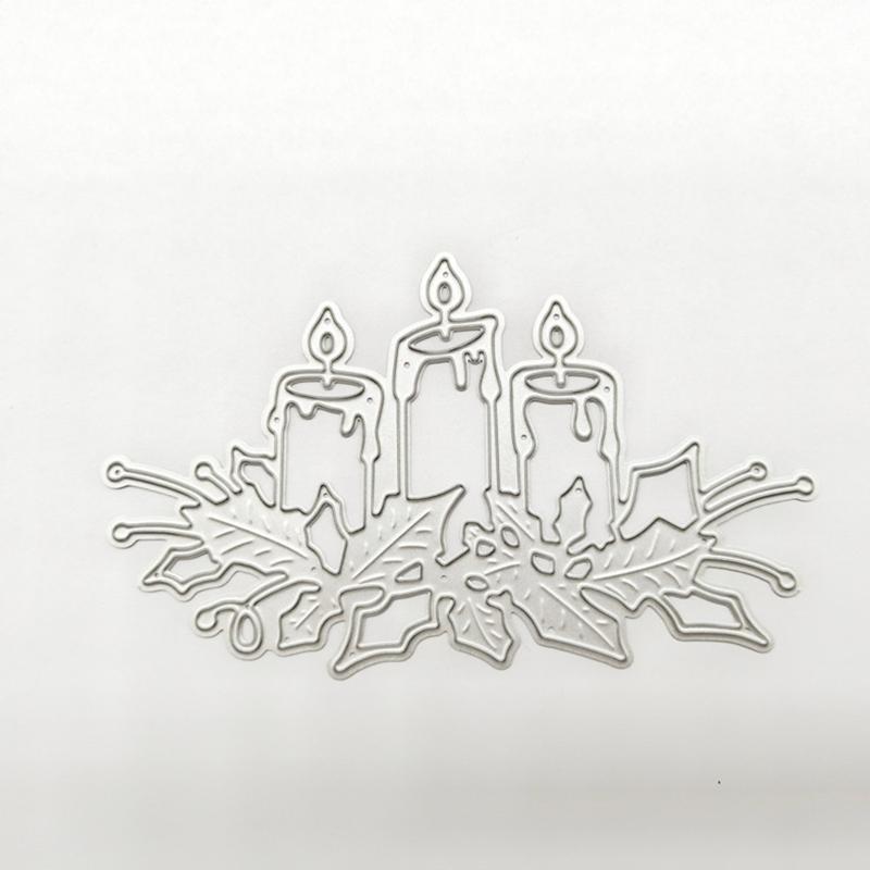 Art Cutting Dies Hollow-out Candlestick Stencils Embossing Die Cuts for Card Making DIY Scrapbooking Room DIY Decoration