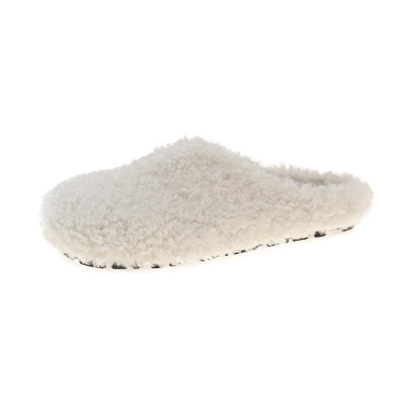 

Mao Mao slippers women s outer wear 2025 new autumn and winter Korean version flat-bottomed lazy Muller plush bag head half drag 35