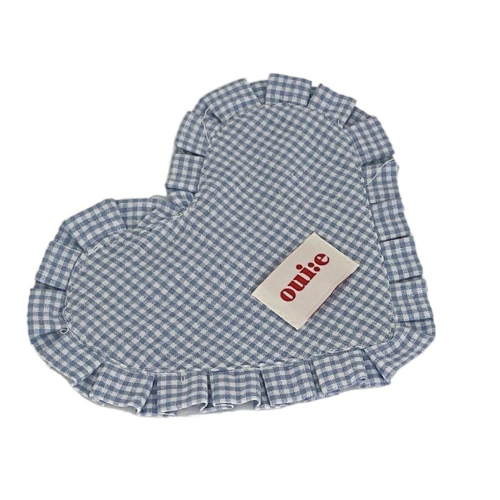 with Pleated Lace Bowl Mats INS Insulation Pad Mat Heart-shaped Plaid Meal Mat  Kitchen