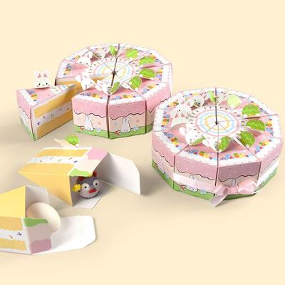 10PCS Cartoon Rabbit Gift Box Easter Egg Triangular Packaging Box Cookies Snack Sugar Mutlicolor Packing Box Festival Supplies