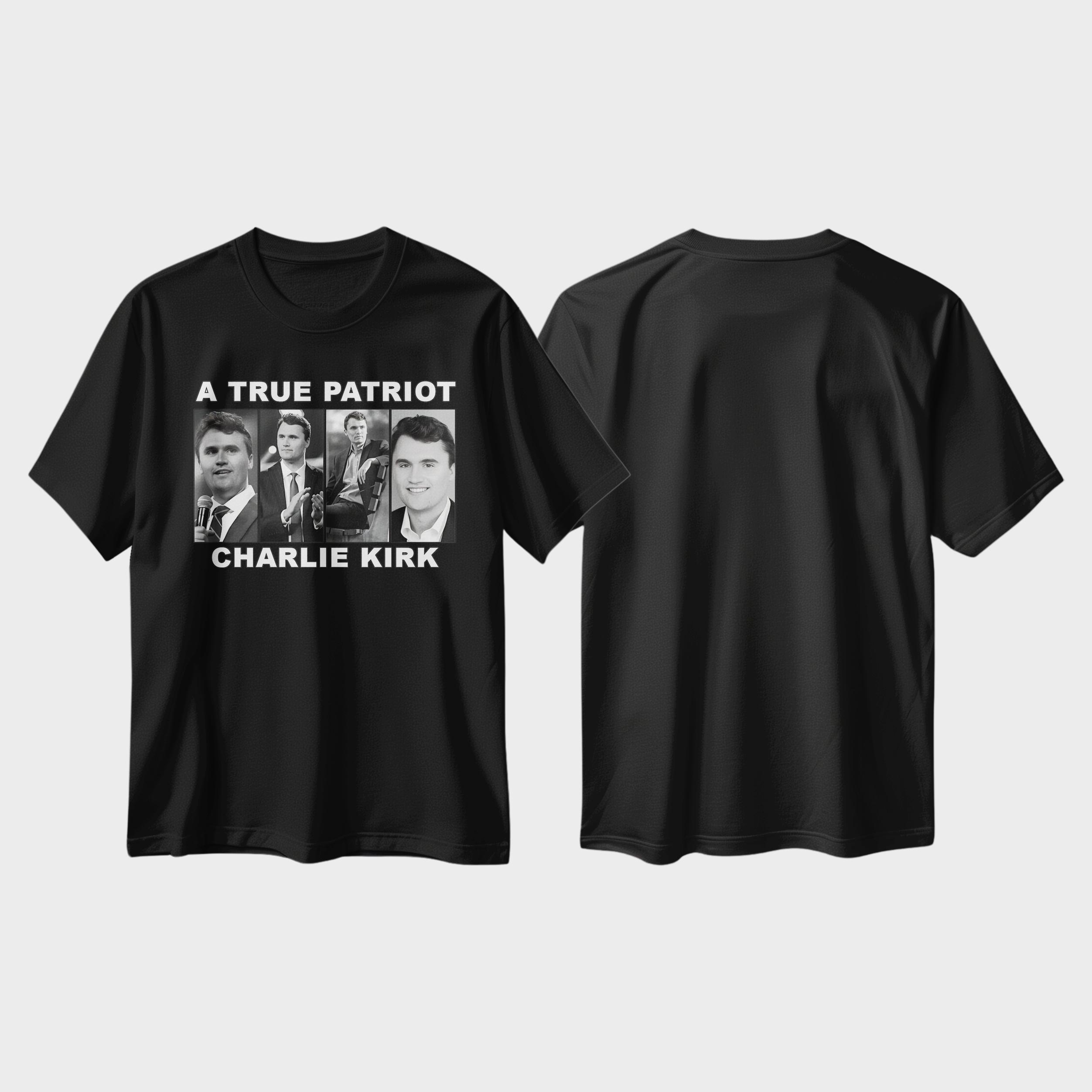 

RIP Charlie Kirk American Freedom Memorial Pure Cotton T-shirt Round-neck Short-sleeved Breathable Sports Top - Men s Summer ... S разноцветный
