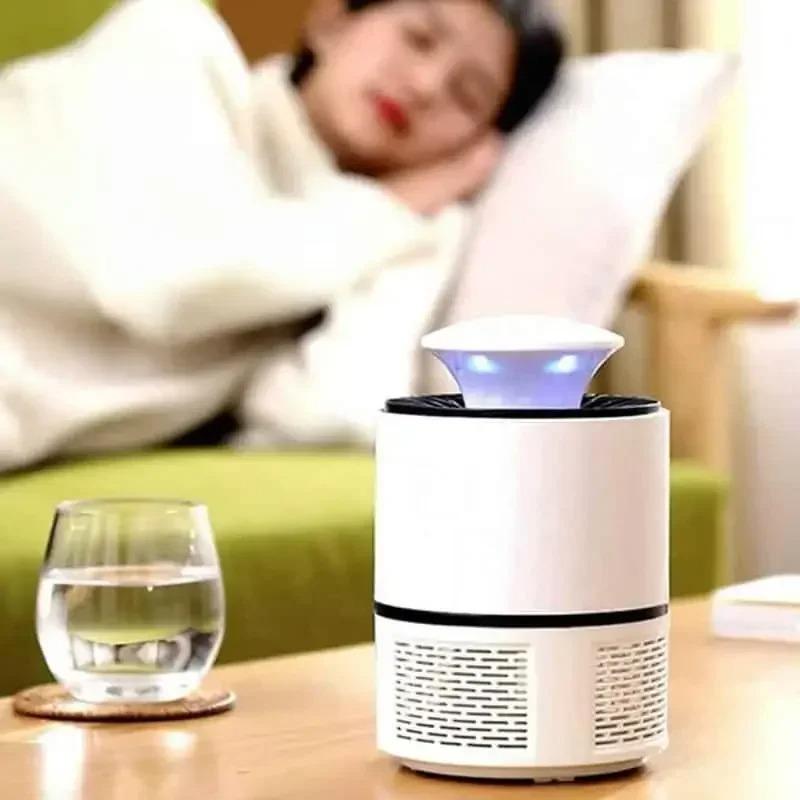Mini USB Mosquito Killer Lamp Silent UV Bug Zapper Electric Fly Trap Portable Insect Control Baby Safe for Home Office Outdoor