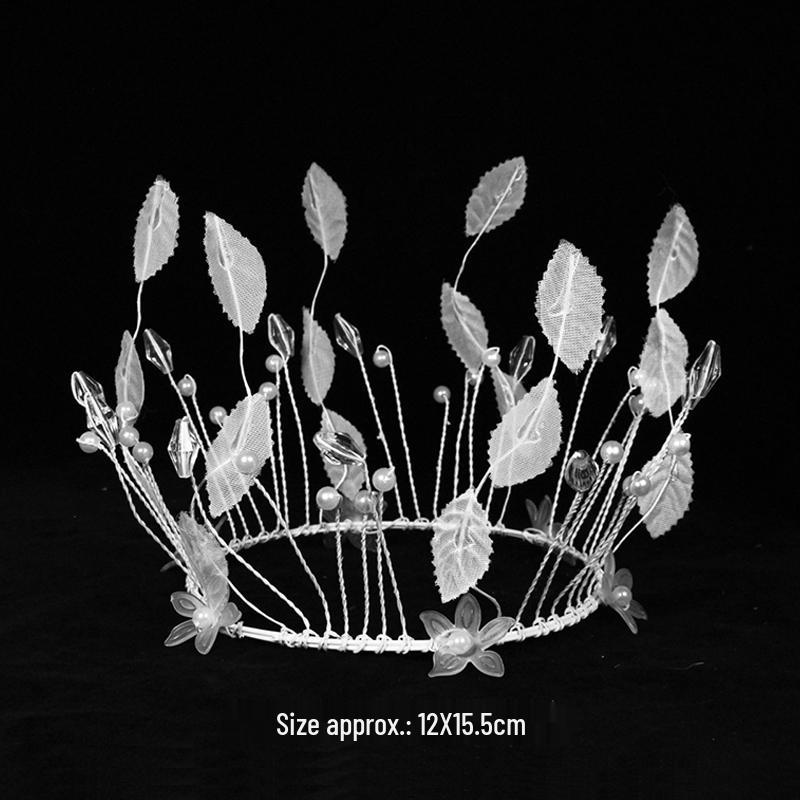 Queen Crown Cake Topper for Adults & Children - Gypsophila Pearl Birthday Decoration