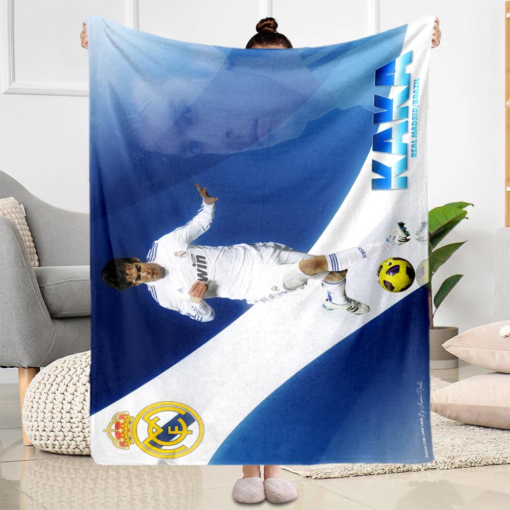 Soccer Player Action Blanket Soft Warm Cozy Suitable for Chair Bed Office for All Occasions Digital Print Unique Gift for Family and Friends Camping