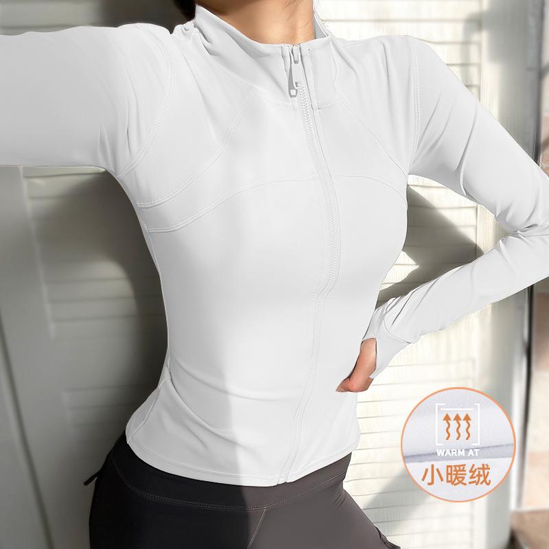 Grinding yoga clothes, high-end jackets, women's new sports running tops, stand-up collar, tight and thin zipper fitness clothes
