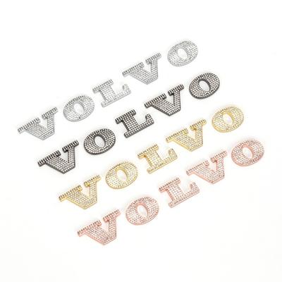 1 Pieza Maletero Trasero de Coche Tapa del Maletero Insignia de Letras Emblema Pegatina Calcomanía de Diamante Logo Pegatinas de Estilo para Coche