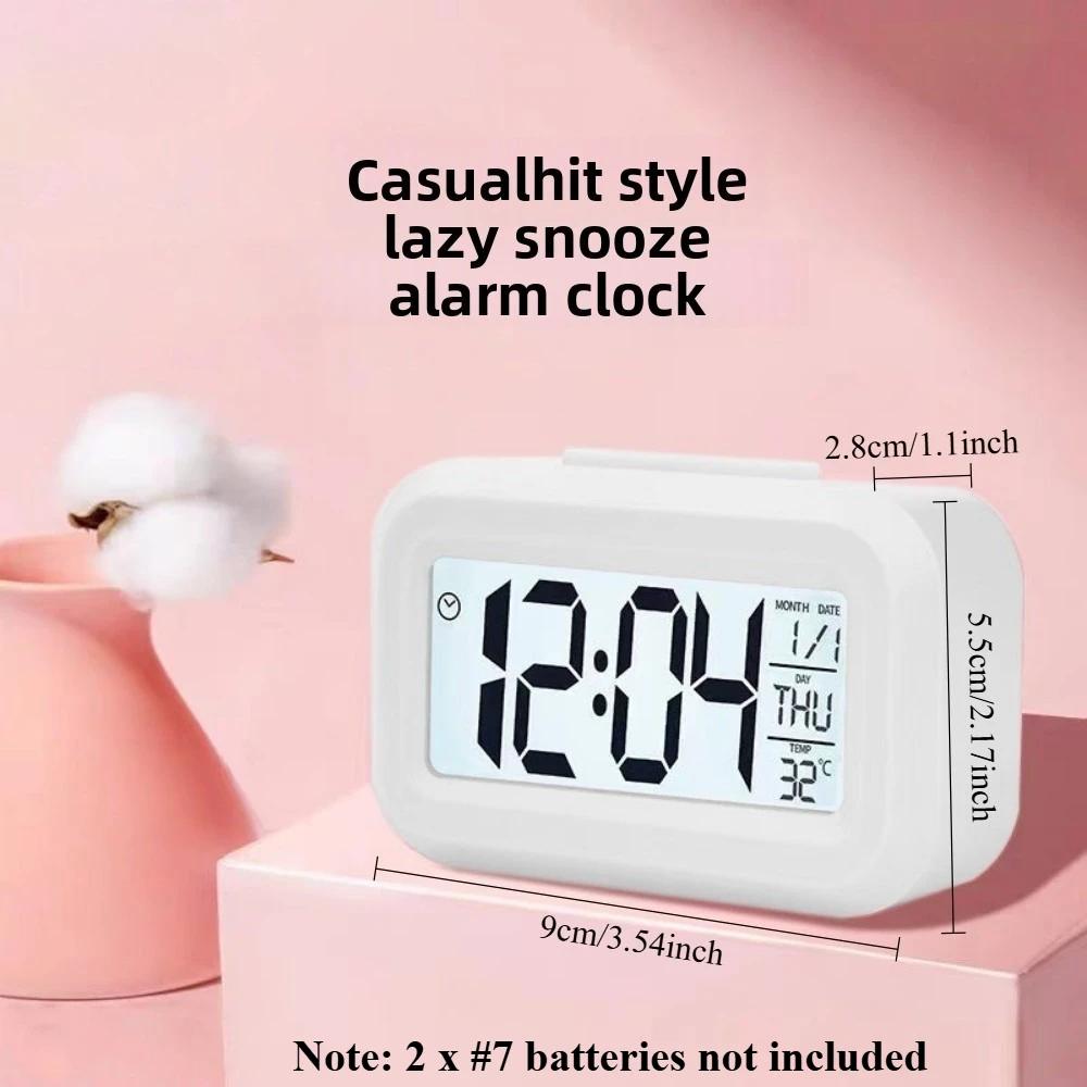 Electronic Clock Date Temperature Function Children's Bedroom Clock Home Offices Desktop Clock Desk Decor Child Alarm Digital