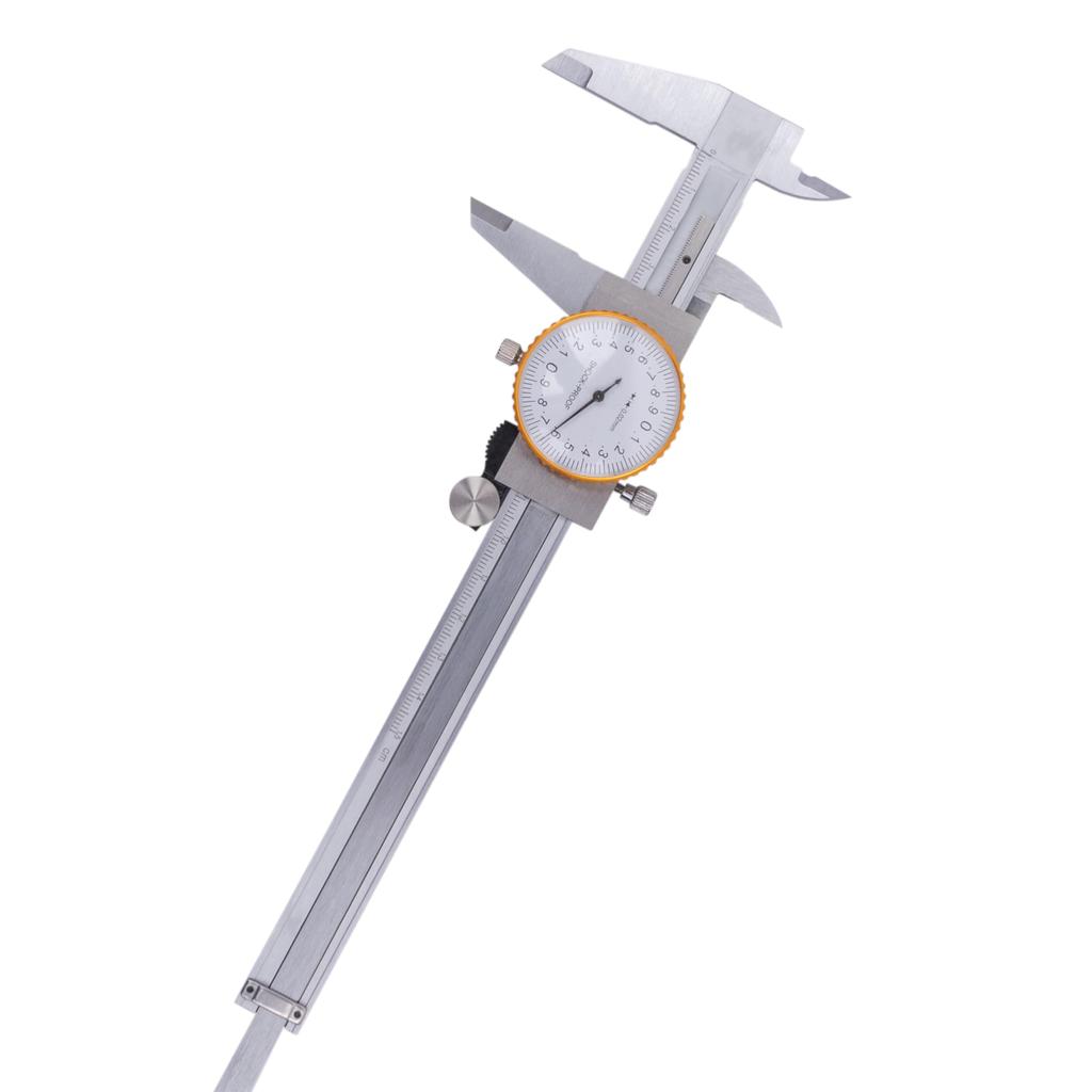 Carbon Steel Pocket Caliper for Measuring External and Internal Diameters and with Vernier Dial Caliper and Dial Dial HFS(R) Caliper, 150mm, Steps,