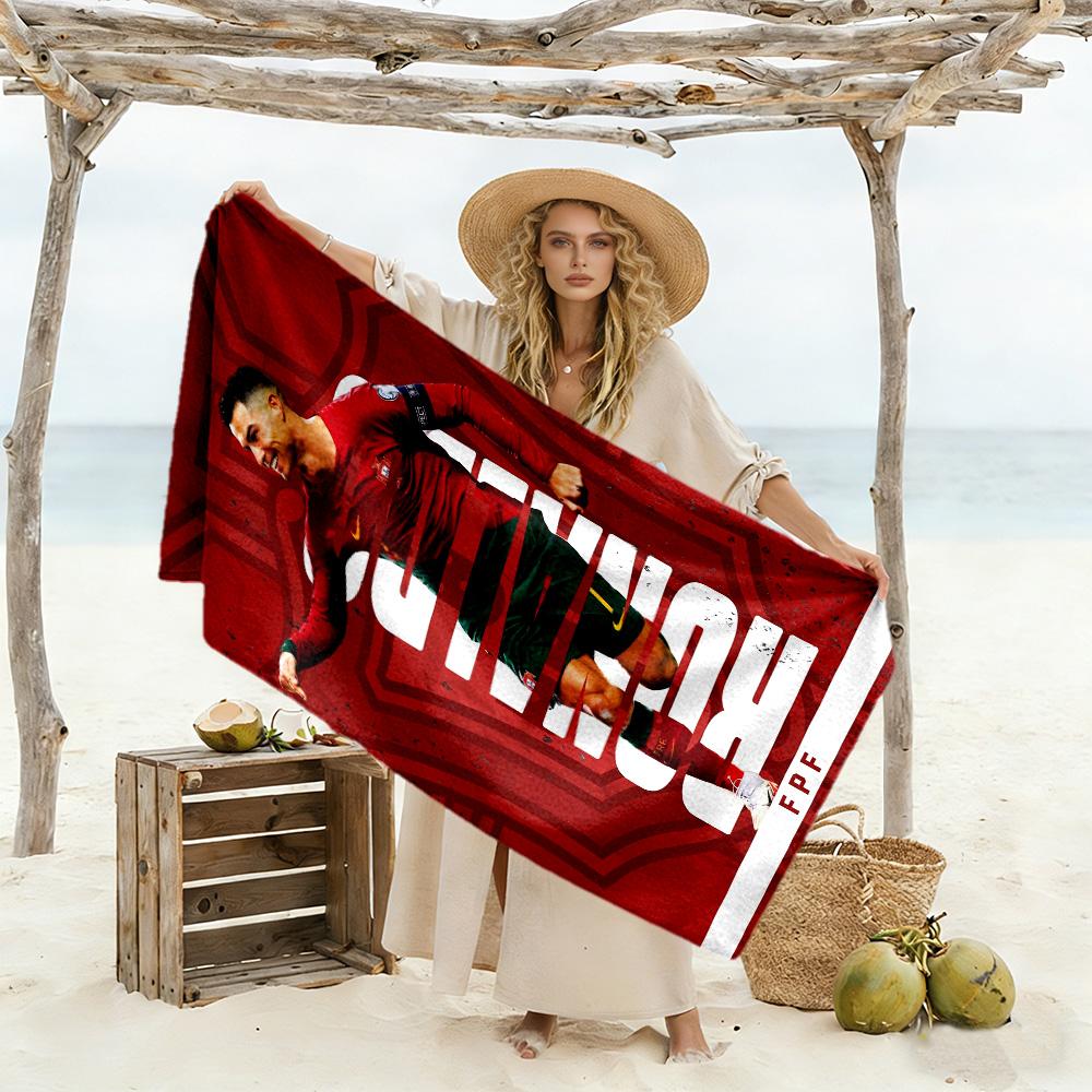 Ronaldo's Prime Moment Beach Towel Quick-Dry Soft Microfiber Comfortable Lightweight