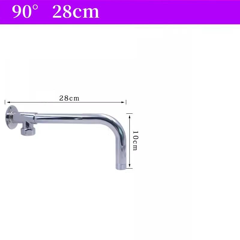 19-52cm Shower Head Extension Arm Wall Mounted Stainless Steel Rainfall Extend Pipe Tube Shower Holder Base Bathroom Accessories