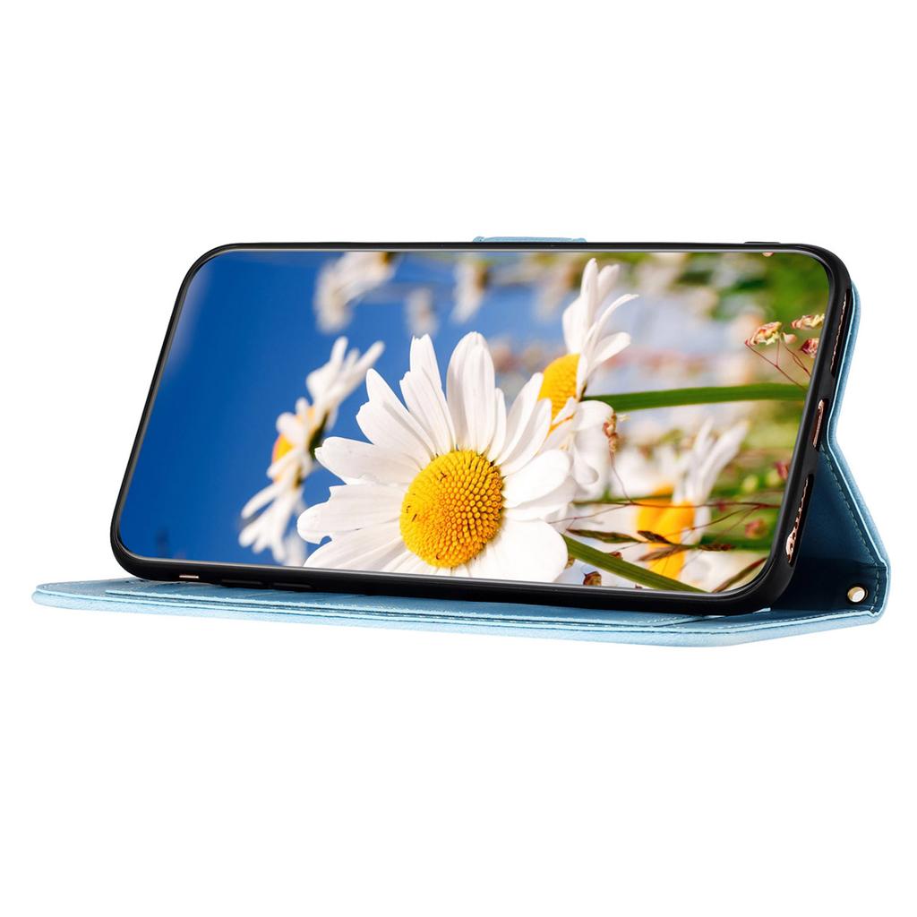 For Samsung Galaxy A56 5G Case PU Leather Floral Phone Cover with Card Slots