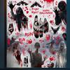 Hot Sale Halloween Decoration Horror Blood Handprint Glass Sticker Ghost Skull Static Sticker