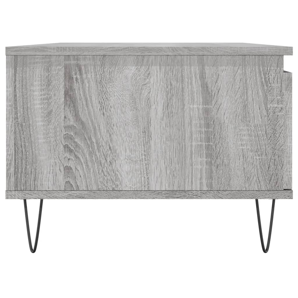 Vidaxl Coffee Table, Sonoma Grey Oak 90X50X36.5 Cm, Wood-Based