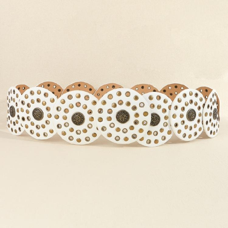 Girls PU Belt Motorcycle Adjustable Grommet Waist Belt Fashion Enthusiasts Belt Coat Dress Female Decorative Waistband