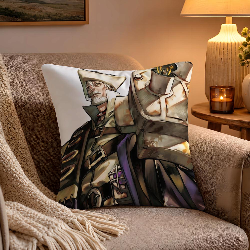 Anime GGachiakuta Pillow Case Soft Plush Cushion Cover Double Print and Invisible Zipper for Sofa Home Car Use
