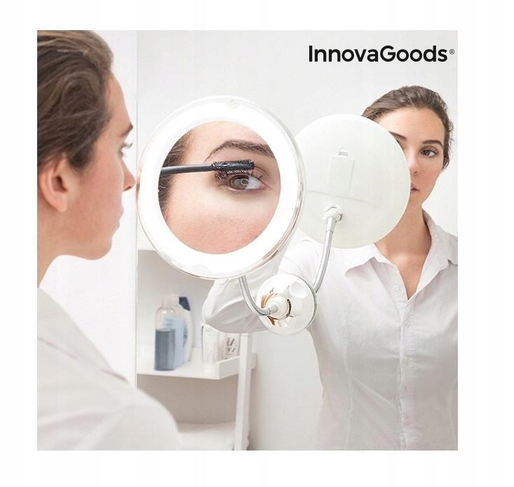 Led Cosmetic Mirror With Magnifying Suction Cup