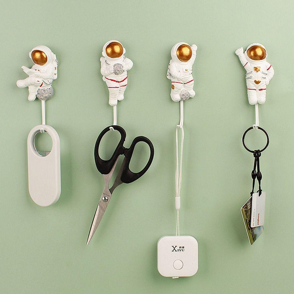 Key Holder Home Decoration Astronaut Shaped Wall Hook Door Behind Hanger Hanging Storage Rack Hooks
