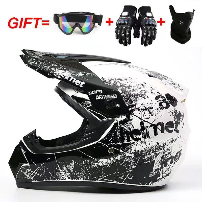 Motorcycle helmet - Off-road helmet - Mountain bike downhill helmet - Mountain motorcycle off-road helmet - Encapsulated helmet