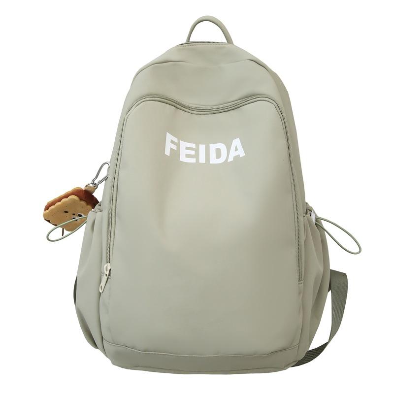 College style ins letter simple learning schoolbag for junior high school students with large capacity daily learning backpack